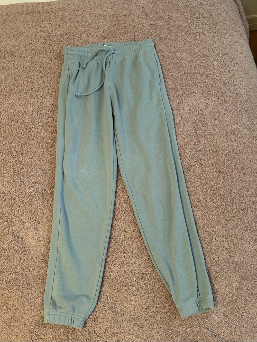 TNA Airy Grey Blue Drawstring Jogger Sweatpants